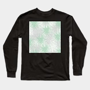 Green and Silver Pattern Long Sleeve T-Shirt